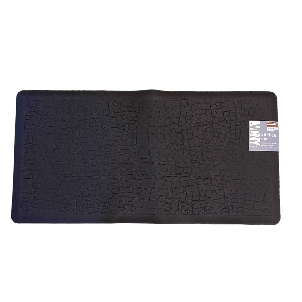 VCNY HOME 20”x 39” Espresso Animal Textured Kitchen Mat NWT